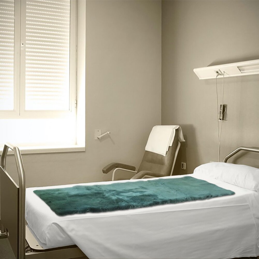 Natural Medical Classic Sheepskin Rectangular Bed Pad | 1-Piece | Emerald